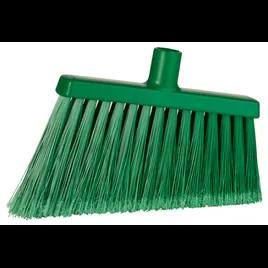 Vikan® Broom 11.4X1.6X8.7 IN Green PP Stainless Steel Polyester PET Angled Split Bristle 1/Each
