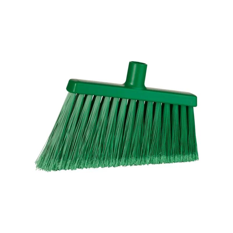 Vikan® Broom 11.4X1.6X8.7 IN Green PP Stainless Steel Polyester PET Angled Split Bristle 1/Each