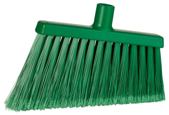 Vikan® Broom 11.4X1.6X8.7 IN Green PP Stainless Steel Polyester PET Angled Split Bristle 1/Each