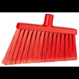 Vikan® Broom 11.4X1.6X8.7 IN Red PP Stainless Steel Polyester PET Angled Split Bristle 1/Each