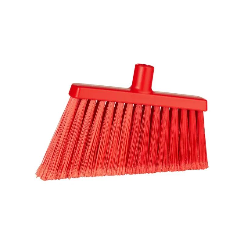 Vikan® Broom 11.4X1.6X8.7 IN Red PP Stainless Steel Polyester PET Angled Split Bristle 1/Each