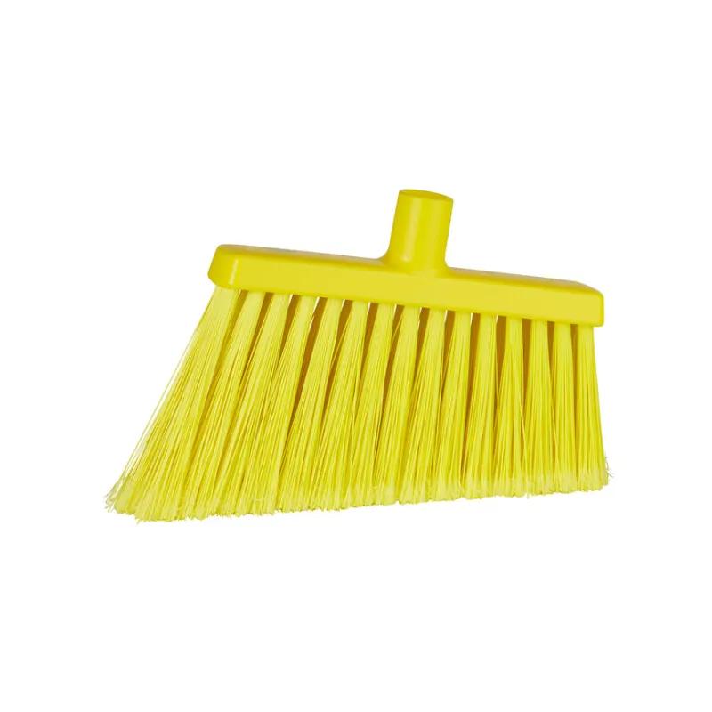 Vikan® Broom 11.4X1.6X8.7 IN Yellow PP Stainless Steel Polyester PET Angled Split Bristle 1/Each