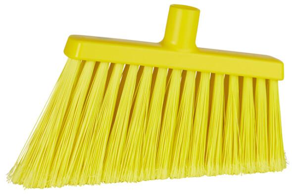 Vikan® Broom 11.4X1.6X8.7 IN Yellow PP Stainless Steel Polyester PET Angled Split Bristle 1/Each