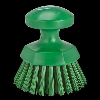 Vikan® Scrub Hand Brush 5 IN PP Polyester Green Round Ergonomic Hard 1/Each