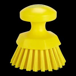 Vikan® Scrub Hand Brush 5 IN PP Polyester Yellow Round Ergonomic Hard 1/Each