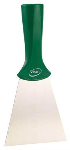 Vikan® Scraper 8.1X3.9X1.3 IN Polypropylene (PP) Stainless Steel Green Threaded Handle With 4IN Head 1/Each