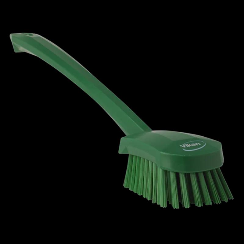 Vikan® Washing Brush 16.34 IN PP Polyester Green Hard Long Handle 1/Each