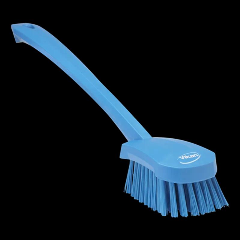 Vikan® Washing Brush 16.34 IN PP Polyester Blue Hard Long Handle 1/Each