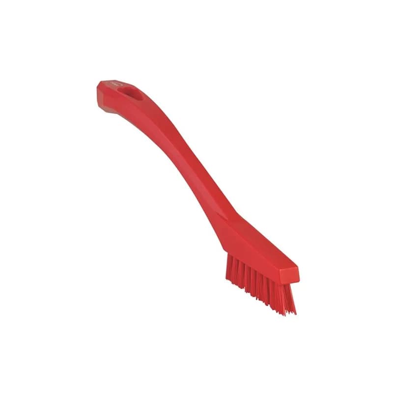 Vikan® Detail Brush 8.1X0.8X1.2 IN PP Polyester Red Extra Stiff Bristles 1/Each
