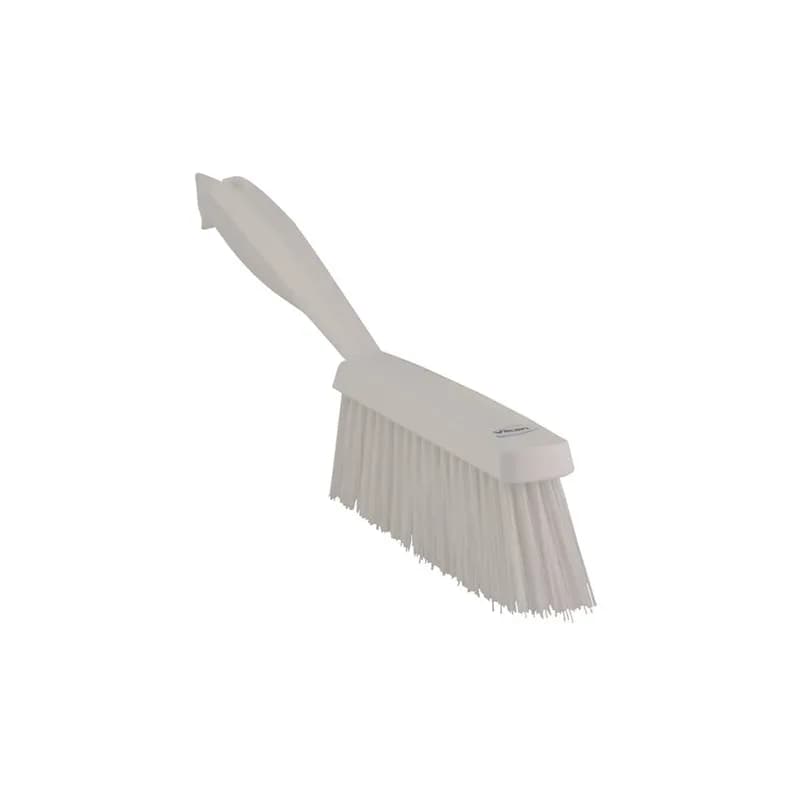 Vikan® Hand Brush 13X1.4X4.3 IN PP Polyester Stainless Steel White Medium Stiff Bristles 1/Each