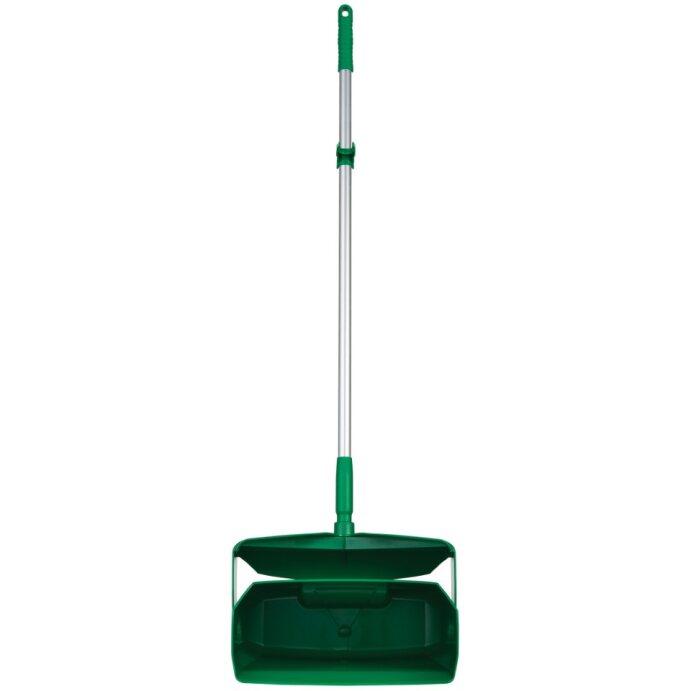 Vikan® Lobby Dust Pan 14.6X7.1X47.5 IN Green PP Anodized Aluminum 1/Each