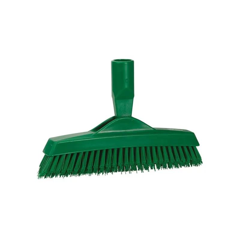 Vikan® Crevice Scrub Grout & Tile Brush 8.9X1.4X3.5 IN PP Polyester Stainless Steel Green Extra Stiff Bristles 1/Each