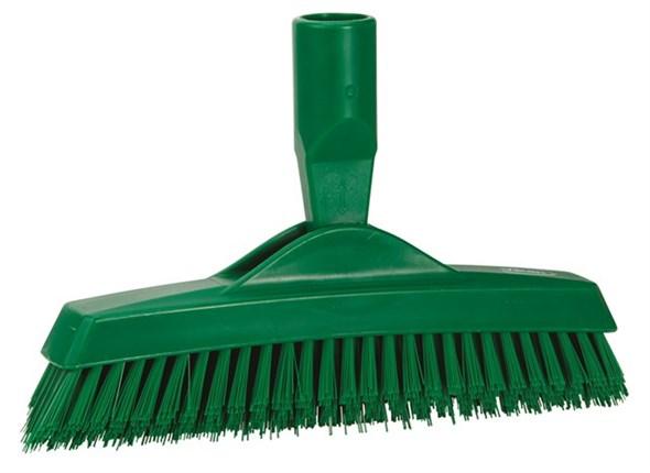 Vikan® Crevice Scrub Grout & Tile Brush 8.9X1.4X3.5 IN PP Polyester Stainless Steel Green Extra Stiff Bristles 1/Each