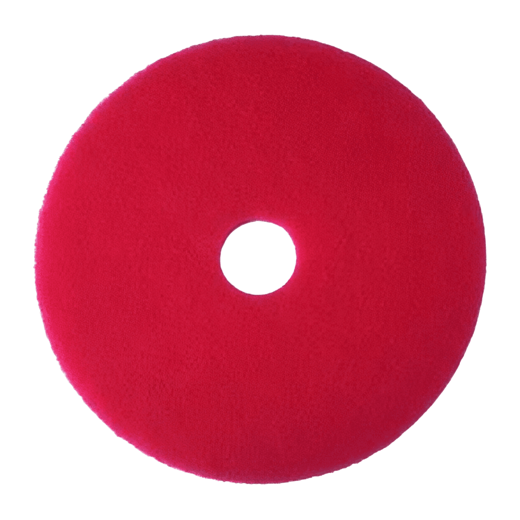 SKILCRAFT® 3M Burnishing Pad 14 IN Red 5/Case
