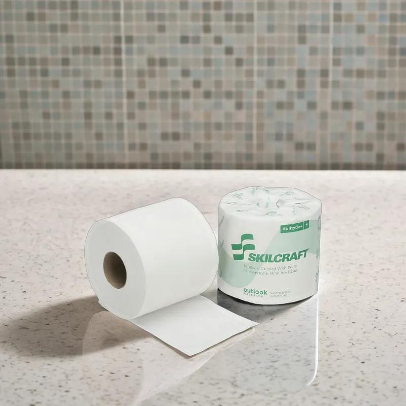 SKILCRAFT® Toilet Paper & Tissue Roll 2PLY White 500 Sheets/Roll 96 Rolls/Case