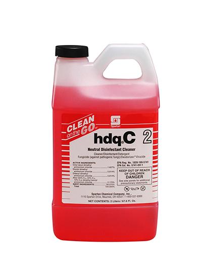 hdq C® 2 Citrus Scent Disinfectant Cleaner 2 L Multi Surface Neutral Concentrate Quat 4/Case