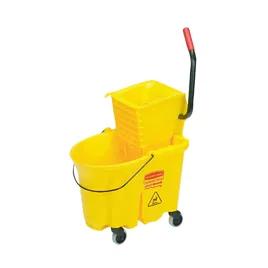 SKILCRAFT® Mop Bucket & Wringer 35 QT Plastic Yellow 1/Each
