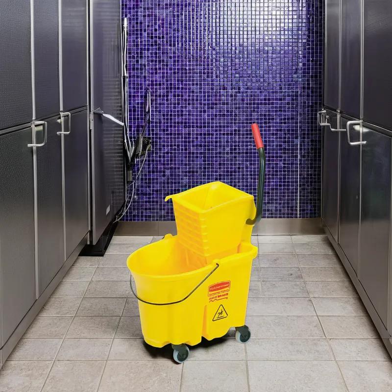 SKILCRAFT® Mop Bucket & Wringer 35 QT Plastic Yellow 1/Each