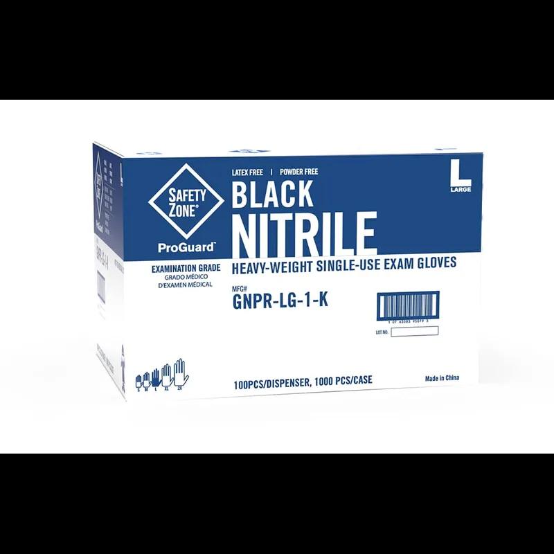 Safety Zone® Gloves XXL Black Economy Nitrile Powder-Free 1000/Case