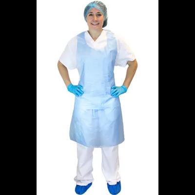 Apron 28X46 IN Blue 2MIL PE 100 Count/Box 5 Count/Case