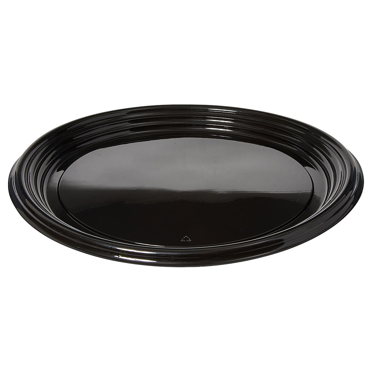 Victoria Bay Serving Tray 12 IN PET Black Round 36/Case