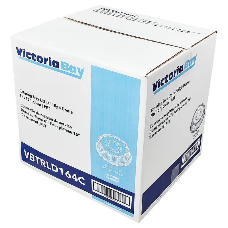 Victoria Bay Lid High Dome 16.13X4 IN PET Clear Round For Catering Tray 36/Case