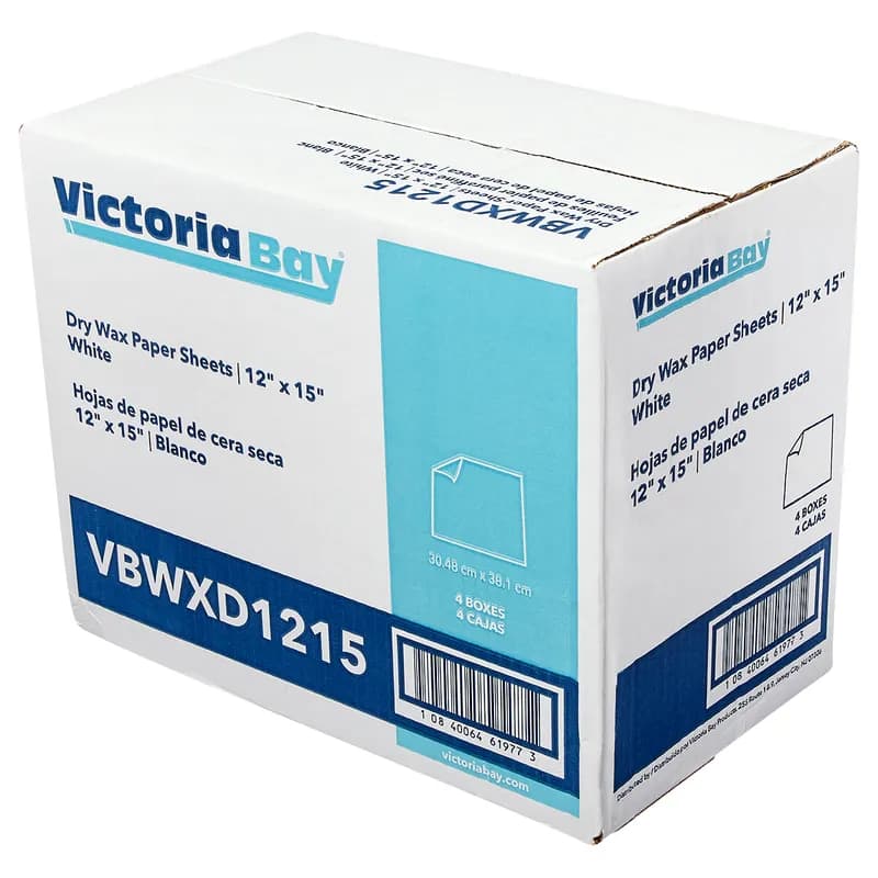 Victoria Bay Sheet 12X15 IN Dry Wax Paper 10 LB/Box 1 Box/Case
