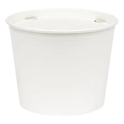 Lid Coated Paper White Plain Round For 170 OZ Bucket & Tub 200/Case
