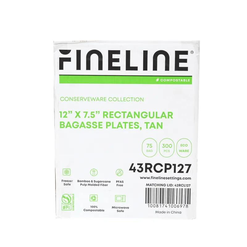 Conserveware Plate 12X7 IN Sugarcane Tan 300/Case