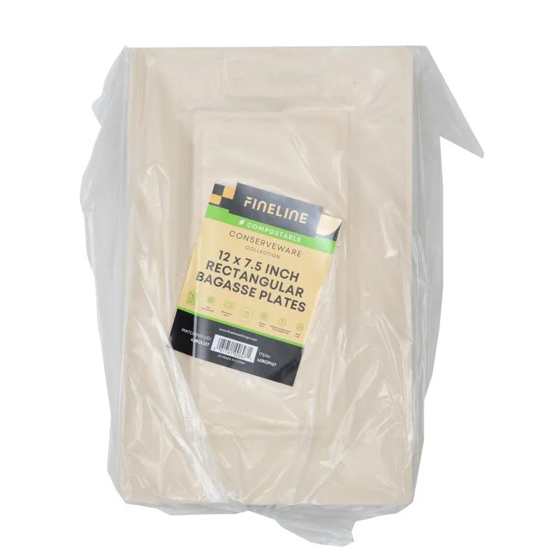 Conserveware Plate 12X7 IN Sugarcane Tan 300/Case