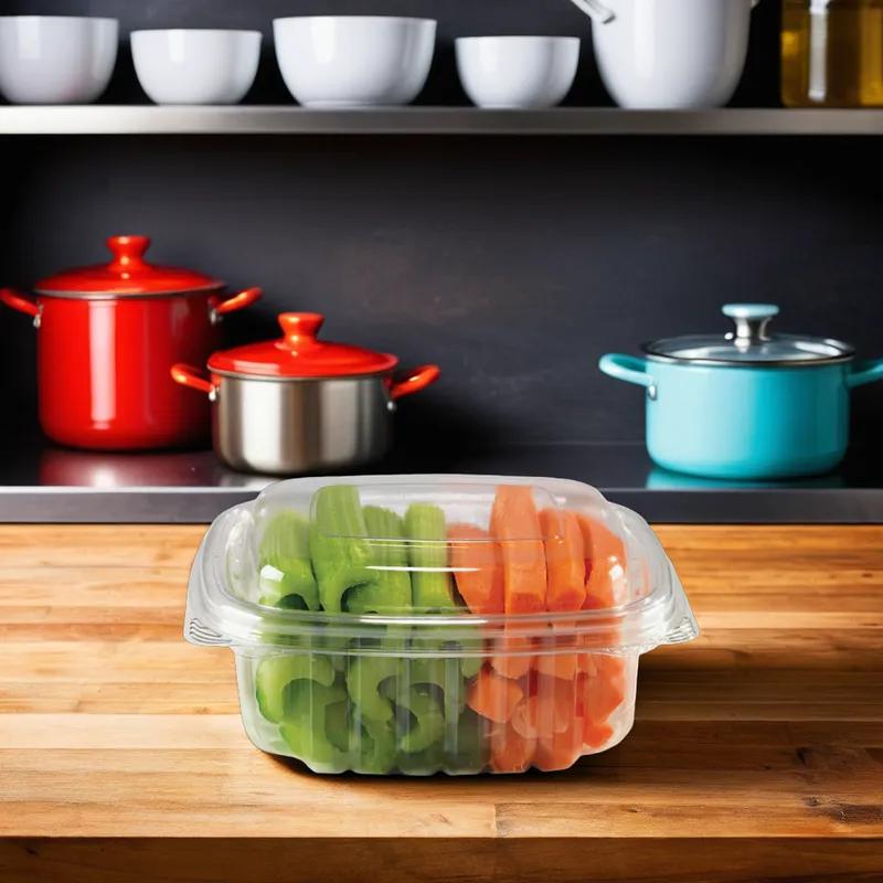 Lid Dome PET Clear Rectangle For 12 OZ Container 200/Case