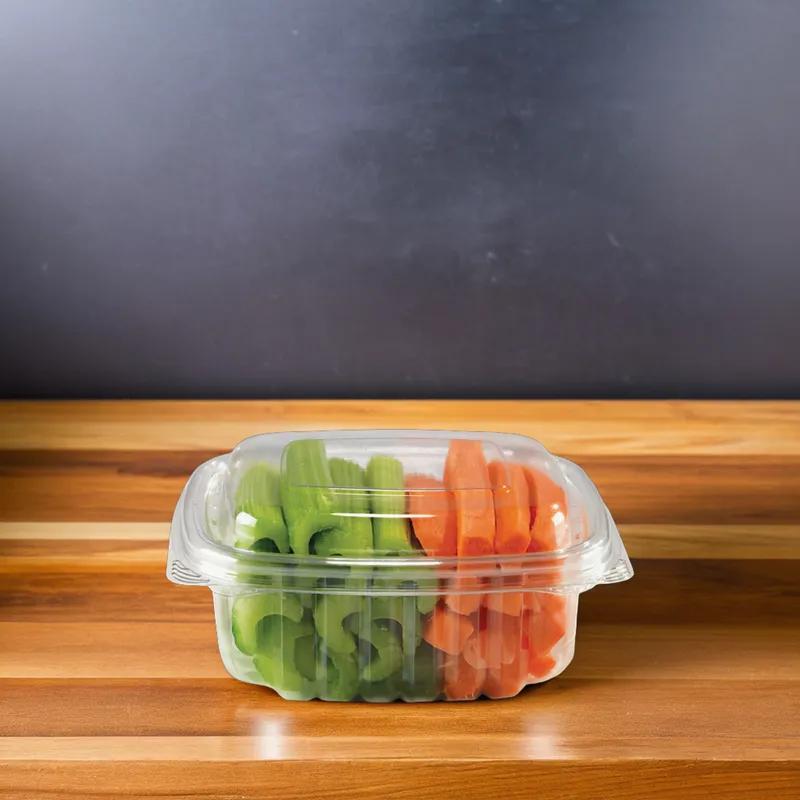 Lid Dome PET Clear Rectangle For 12 OZ Container 200/Case