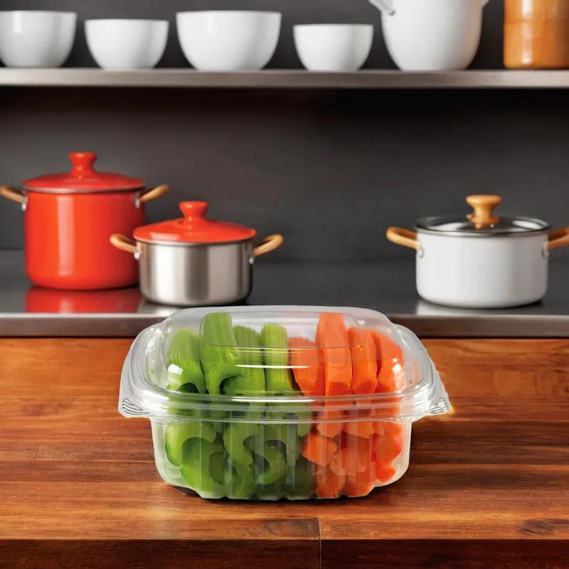 Lid Dome PET Clear Rectangle For 12 OZ Container 200/Case