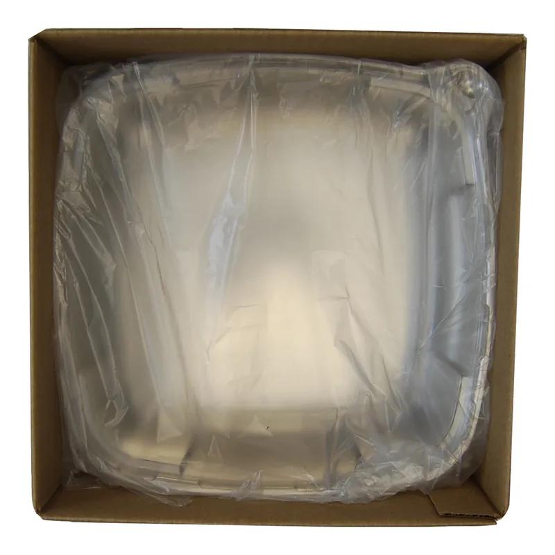 Mozaïk® Take-Out Tray Base & Lid Combo With Polyethylene Terephthalate (PET) Dome Lid 10.5X10.5 IN PP Black 25/Case