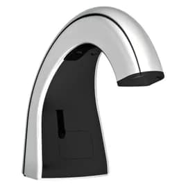 OneShot® Hand Soap Dispenser Chrome Black Plastic Touchless Counter Mount 4/Case