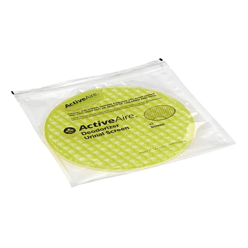 ActiveAire® Urinal Screen Citrus Scent Yellow 7.850X7.900X0.240 IN Low Splash 12/Case