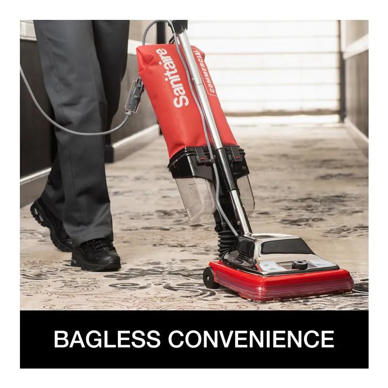 Sanitaire® TRADITION® Upright Vacuum Dirt Cup 14.5X26.75X9.75 IN 1.9 QT 12IN Black Red Gray 7 amp With 50FT Cord 1/Each