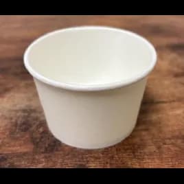 Victoria Bay Hot Food Container Base 4 OZ PE Coated Paper White 1000/Case