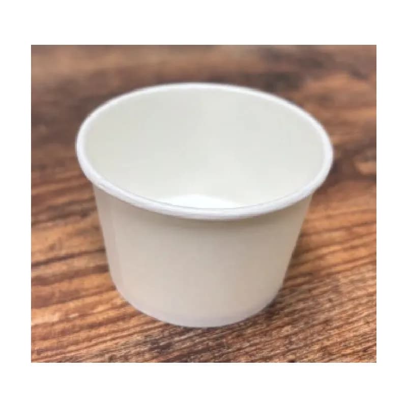 Victoria Bay Hot Food Container Base 4 OZ PE Coated Paper White 1000/Case