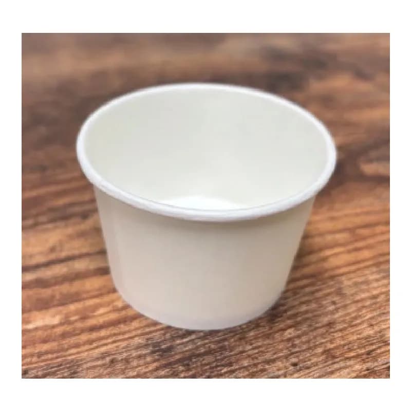 Victoria Bay Hot Food Container Base 4 OZ PE Coated Paper White 1000/Case