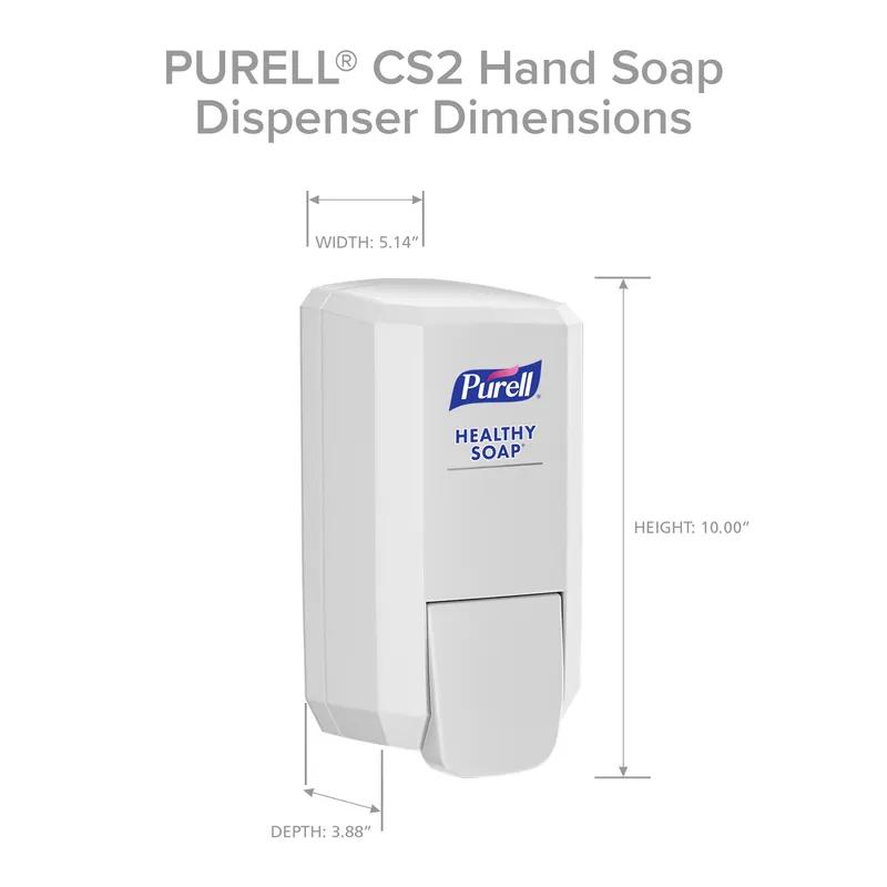 Purell® Healthy Soap Hand Soap Dispenser 1000 mL White Wall Mount ADA Compliant For CS2 6 Count/Pack