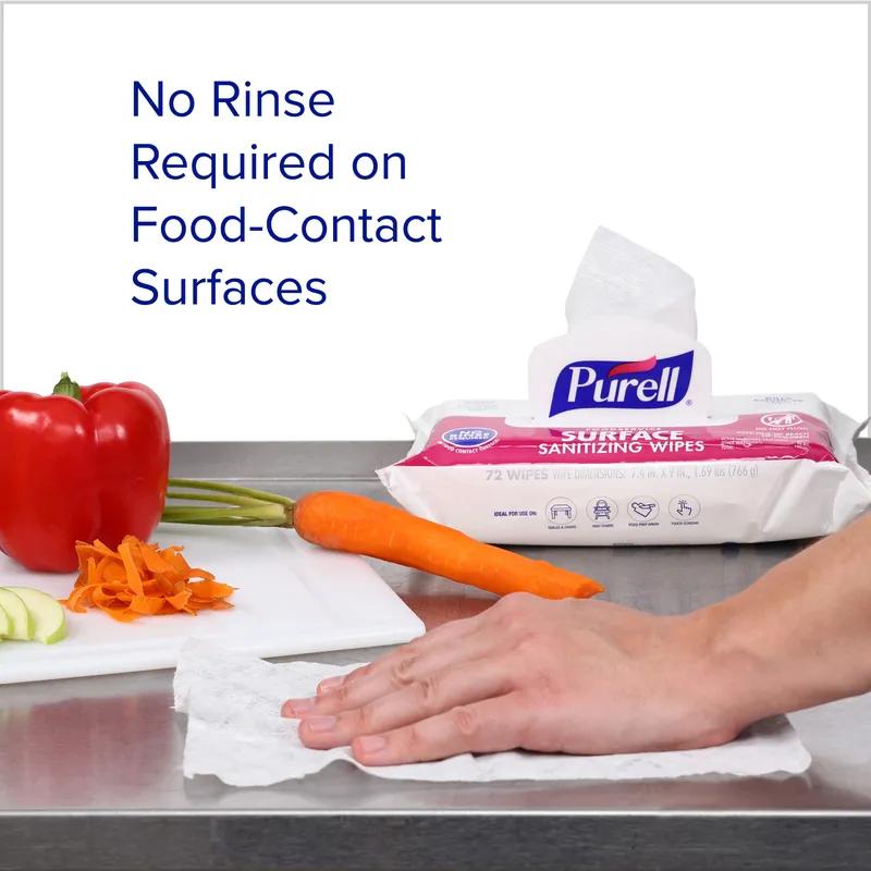 Purell® Fragrance Free Food Service Sanitizer 7.36X4.33X2.17 IN Wipe 12/Case