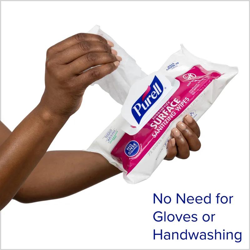 Purell® Fragrance Free Food Service Sanitizer 7.36X4.33X2.17 IN Wipe 12/Case