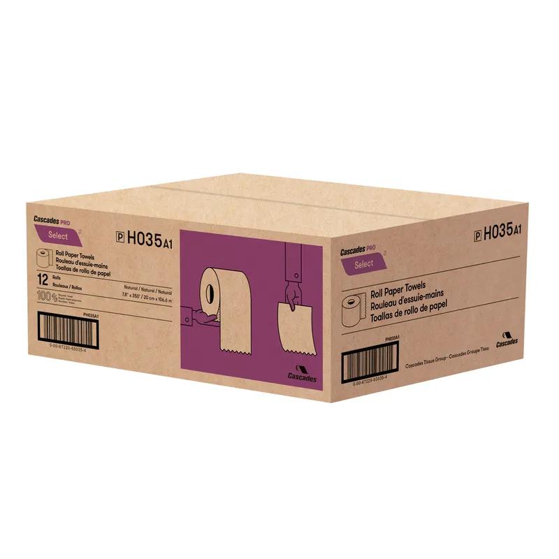 Cascades PRO Select Roll Paper Towel 5.3IN X350FT 1PLY PCF Kraft 12/Case