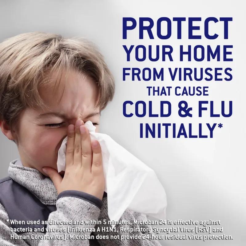 Microban Citrus Scent Disinfectant Cleaner 32 OZ All Purpose RTU 6/Case