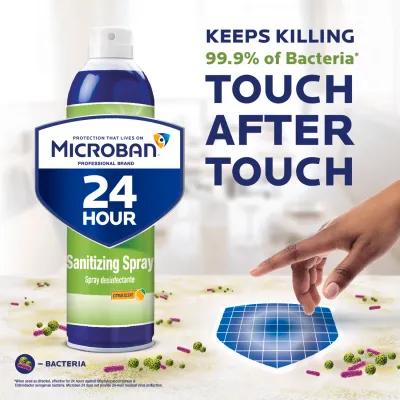 Microban Sanitizer 15 OZ Aerosol Spray 6/Case