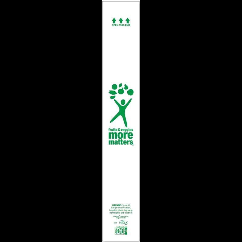 Hilex® RollStar® Produce Bag 16X26 IN 8MIC Natural Leafy Greens 575 Count/Roll 4 Rolls/Case 2300 Count/Case
