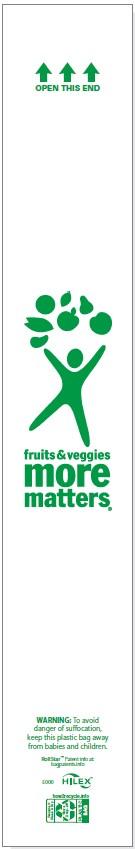 Hilex® RollStar® Produce Bag 16X26 IN 8MIC Natural Leafy Greens 575 Count/Roll 4 Rolls/Case 2300 Count/Case