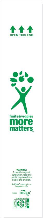 Hilex® RollStar® Produce Bag 14X18 IN 6MIC Natural Large 1000 Count/Roll 4 Rolls/Case 4000 Count/Case