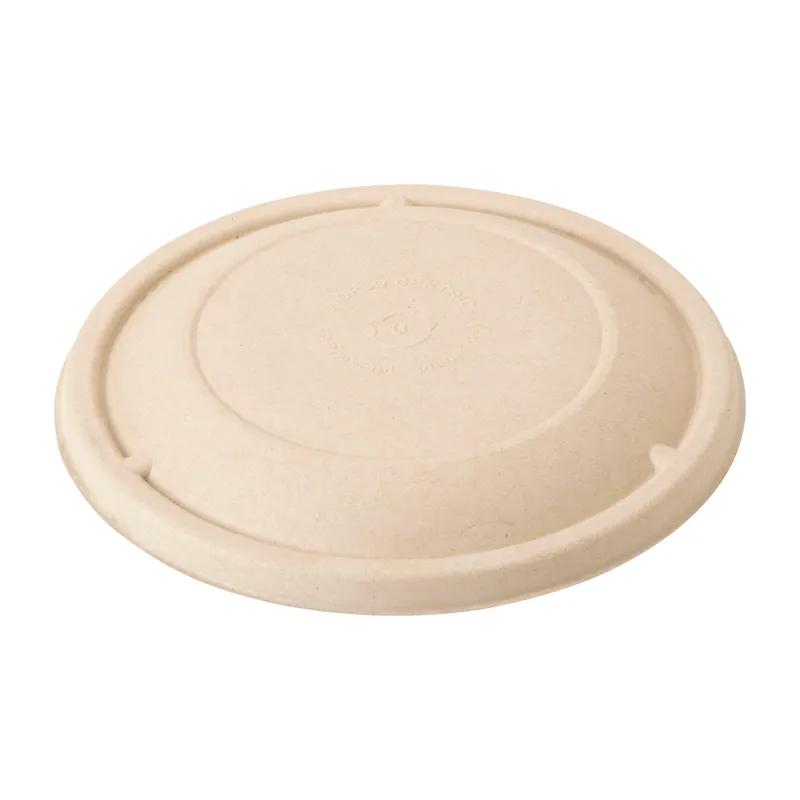 Lid 7.7X1 IN Unbleached Plant Fiber Round For 16-32 OZ Bowl 500/Case